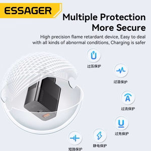 Lādētājs Essager GaN Pinson Balts 33W (PD / QC3.0)