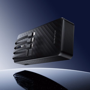 Borofone Внешний аккумулятор 20000mAh BJ84A Smooth - с кабелями USB, Type C, Lightning и Micro USB чёрный