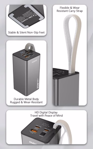 Ārējais akumulators Dudao K65+ 65W 30000mAh melns