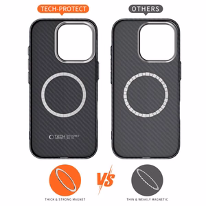 Tech-Protect Ion Carbon Magnētiskais viedtālruņa apvalks iPhone 16 Pro Max - melns/pelēks