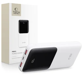 Portatīvais lādētājs Tech-Protect PB01 10000mAh 22.5W - balta