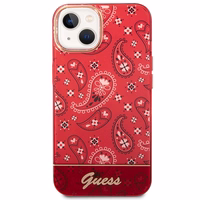 Guess GUHCP14MHGBNHR iPhone 14 Plus 6.7 "sarkans/sarkans cietais apvalks Bandana Paisley
