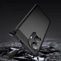 Carbon Case viedtālruņa apvalks Realme 10 Pro+ elastīgs silikona oglekļa pārklājums melns