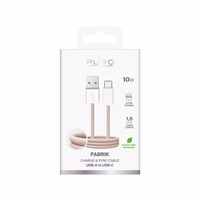 Puro Fabrik 10W pīts kabelis USB-A - USB-C 1.5m - bēšs