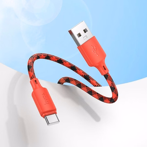 Kabelis USB A uz USB C Hoco 3A 1 m X116 gradienta sarkana