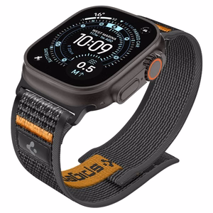 Spigen Athlex Air 2 siksniņa Apple Watch 8 / 9 / 10 / 11 / SE / Ultra (44 / 45 / 46 / 49 mm) melna / oranža