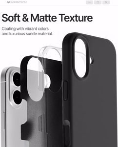 Mercury Pure Magsafe silikona vāciņš Apple iPhone 16e/17e melns
