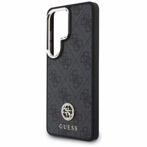 Guess 4G Big Rhinestone Triangle Strap MagSafe maciņš + siksniņa Samsung Galaxy S26 Ultra melns