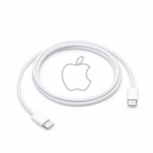 USB Cable Apple "Woven" MQKJ3ZM/A White 100cm "Type-C / Type-C" / 100% Genuine / (A2795)