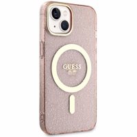 Guess GUHMP14MHCMCGP iPhone 14 Plus 6.7" rozā/rozā cietais apvalks Spīdums Zelts Magnētiskais