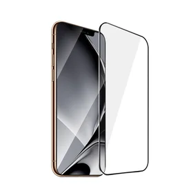 Aizsargstikls ar metāla rāmi iPhone XS Max / 11 Pro Max, melns rāmis