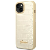 Guess GUHCP14MHGCRHD iPhone 14 Plus 6.7 "zeltains/zeltains cietais apvalks Croco Collection