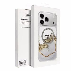 Ar MagSafe saderīgs Golden maciņš iPhone 15, balts