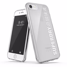 SuperDry Snap iPhone 6/6s/7/8/SE 2020 / SE 2022 Caurspīdīgs maciņš balts 41573