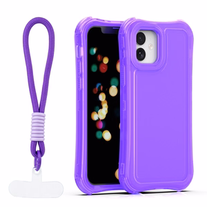 Safepop maciņš ar siksniņu priekš iPhone 12 / 12 Pro 6,1" violets
