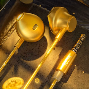 WEKOME YC05 Sakin Series vadu austiņas ar 3,5 mm spraudni, zelta krāsā