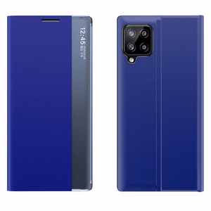 Sleep Case grāmatas tipa apvalks ar viedu logu Samsung Galaxy A22 4G zilts
