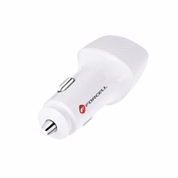 FORCELL F-ENERGY Carbon CC50-1A1C automašīnas lādētājs Type C + USB A PD QC3.0 3A 38W balts