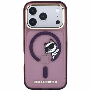 Karl Lagerfeld Peekaboo Logo MagSafe case for iPhone 18 Pro Max / 17 Pro Max - burgundy
