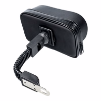 Motocikla turētājs ūdensdrošs ar rāvējslēdzēju un pārvalku (4,8–5,5), melns