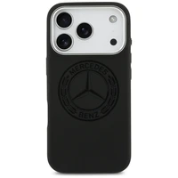 Mercedes silikona Vintage Logo MagSafe viedtālruņa apvalks iPhone 17 Pro – melns