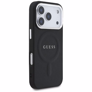 Guess чехол для iPhone 17 Pro совместимый с MagSafe GUHMP17LPSAREGSK (PU W/ Classic Logo) чёрный