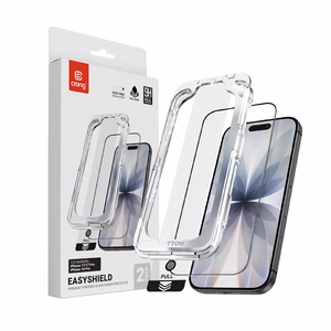 Crong EasyShield 2 rūdīta stikla ekrāna aizsargu komplekts iPhone 17 / iPhone 17 Pro / iPhone 16 Pro