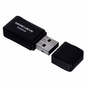 MERCUSYS MW300UM mini USB bezvadu adapteris, 300 Mbps, melns