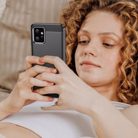 Oglekļa apvalks Motorola Moto G Power 2023 elastīgs silikona oglekļa pārsegs melns