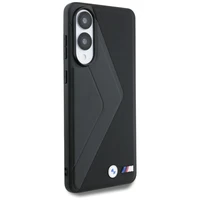 BMW ādas lielo svītru Magnētiskais viedtālruņa apvalks Samsung Galaxy S25 Edge - melns