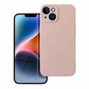 SILICONE MAG COVER viedtālruņa apvalks saderīgs ar MagSafe iPhone 14 rozā