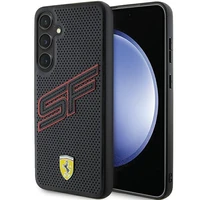 Ferrari Big SF Perforated viedtālruņa apvalks Samsung Galaxy S24+ - melns