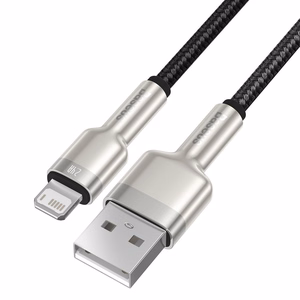 Baseus kabelis Cafule Metal USB - Lightning 1,0 m 2,4A melns