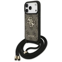 Guess 4G Big Logo Cord Stap soma pāri plecam viedtālrunim iPhone 17 Pro - brūns