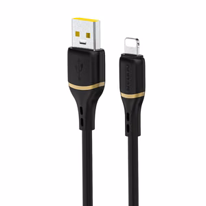 Dudao L25L 30W USB-A to Lightning Cable with Soft Silicone Braid 1m Black