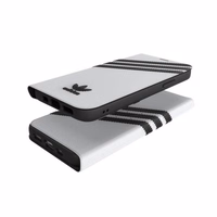 Adidas OR grāmatu apvalks PU iPhone 12 / 12 Pro 6.1" - balta un melna