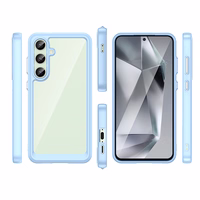 Kosmosa viedtālruņa apvalks ar gēla rāmi Samsung Galaxy S24 FE - zils