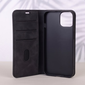 Smart Suede viedtālruņa apvalks Samsung Galaxy A15 4G / A15 5G melns
