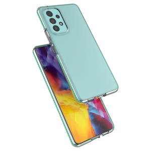 Spring Case гелевый TPU чехол с цветной рамкой для Samsung Galaxy A73 чёрный