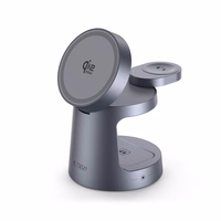 Tech-Protect QI2.2-25W-A48 3in1 magnētiskais bezvadu lādētājs - tumši zils