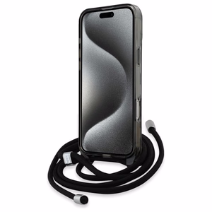 Karl Lagerfeld IML pār plecu monogrammas Karl un Choupette galvas MagSafe viedtālruņa apvalks iPhone 16 Pro - melns