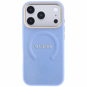 Maciņš IPHONE 18 Pro/17 Pro saderīgs ar MagSafe (Saffiano Peony Ring) (krāsa: gaiši zila)