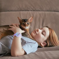 AirTag vāciņš rokassprādze silikona rokassprādze bērniem - Violets ar vienradzi