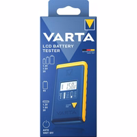 VARTA bateriju testers ar digitālo indikatoru (AA, AAA, C tips, D tips, 9V, pogu) 893101111 zila