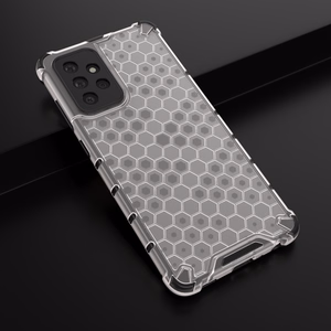 Honeycomb viedtālruņa apvalks ar TPU buferi Samsung Galaxy A72 4G caurspīdīgs