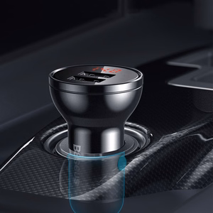 Baseus auto lādētājs ar displeju 2x USB, 4,8A, 24W (pelēks)