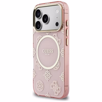 Guess IML Peony Dot MagSafe maciņš for iPhone 17 Pro - rozā