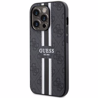 GUESS apvalks IPHONE 14 Pro Max saderīgs ar MagSafe GUHMP14XP4RPSK (4G drukātas svītras) melns