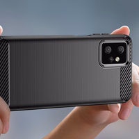 Oglekļa apvalks Motorola Moto G Power 2023 elastīgs silikona oglekļa pārsegs melns