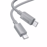 Kabelis USB-C uz USB-C Hoco 3A 60W 1 m X107 pelēks